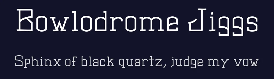 Bowlodrome Jiggs — Slab Serif Font — thumbnail 2