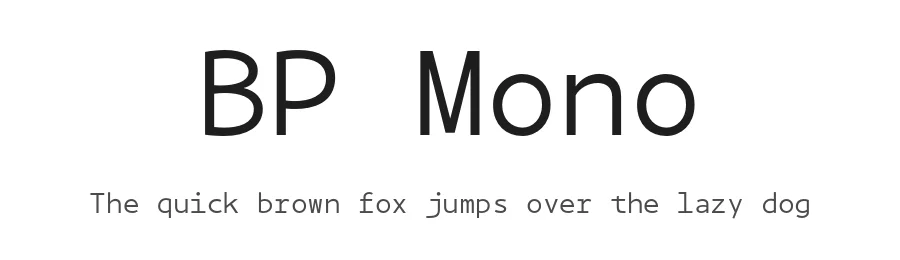 BP Mono by George Triantafyllakos — Sans Serif Font