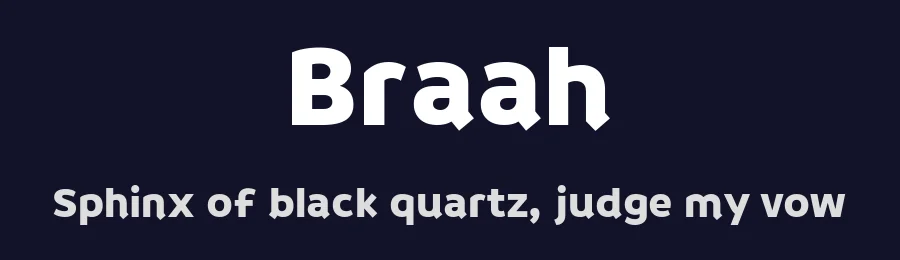 Braah by Ashish Kumar — Sans Serif Font — thumbnail 2