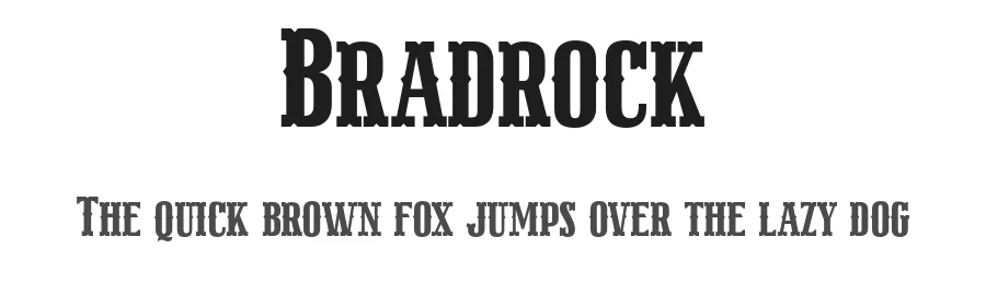 Bradrock by Ahmad Ramzi Fahruddin — Slab Serif Font
