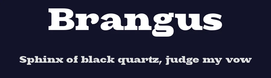 Brangus by George Triantafyllakos — Slab Serif Font — thumbnail 2