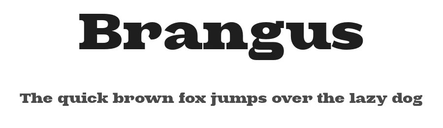 Brangus by George Triantafyllakos — Slab Serif Font