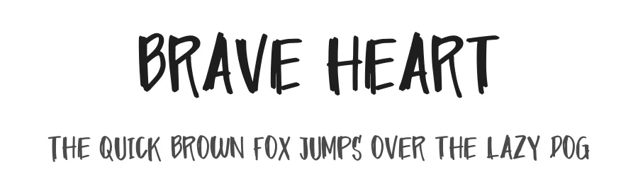 Brave Heart by AHMAD FASHIHULLISAN — Script Handwritten Font