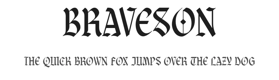 Braveson by Ahmad Ramzi Fahruddin — Display Font