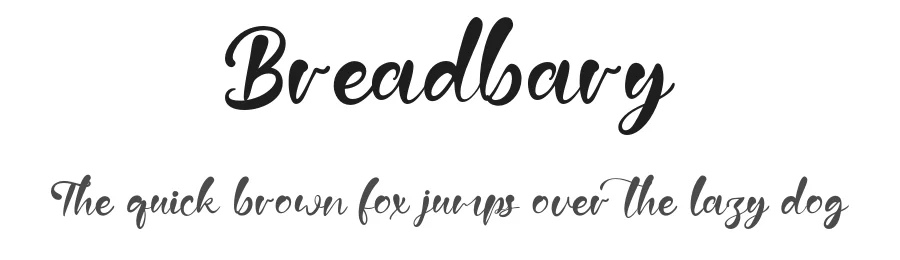 Breadbary by VZtype — Script Handwritten Font
