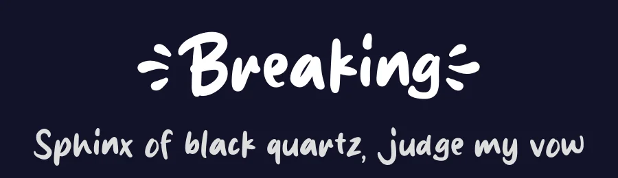 Breaking by MJType (Muhamad Junaid) www.mjtype.com — Script Handwritten Font — thumbnail 2