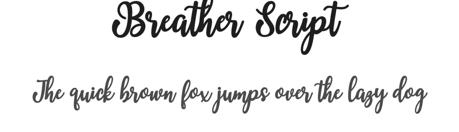 Breather Script by Creative LAB — Script Handwritten Font
