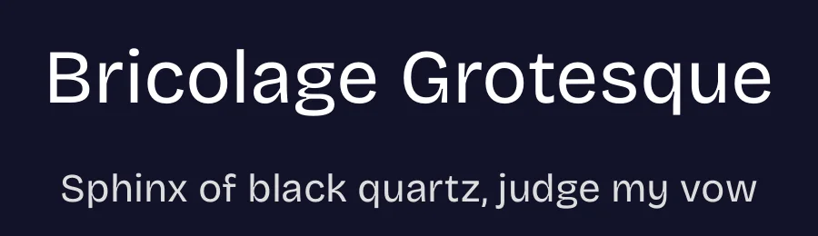 Bricolage Grotesque by Mathieu Triay — Sans Serif Font — thumbnail 2