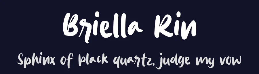Briella Rin by MJType (Muhamad Junaid) www.mjtype.com — Script Handwritten Font — thumbnail 2