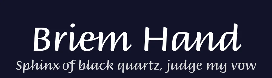 Briem Hand by Gunnlaugur SE Briem, Eben Sorkin — Script Handwritten Font — thumbnail 2
