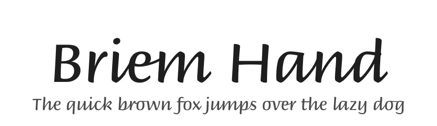 Briem Hand by Gunnlaugur SE Briem, Eben Sorkin — Script Handwritten Font