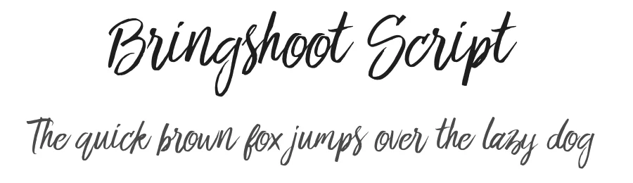 Bringshoot Script by Half Moon Design β Script Handwritten Font
