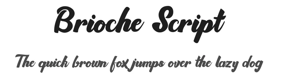 Brioche Script — Script Handwritten Font