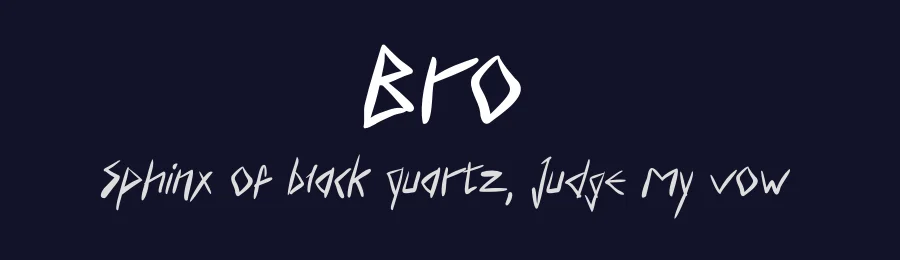 Bro by Pavel Gridasov — Script Handwritten Font — thumbnail 2