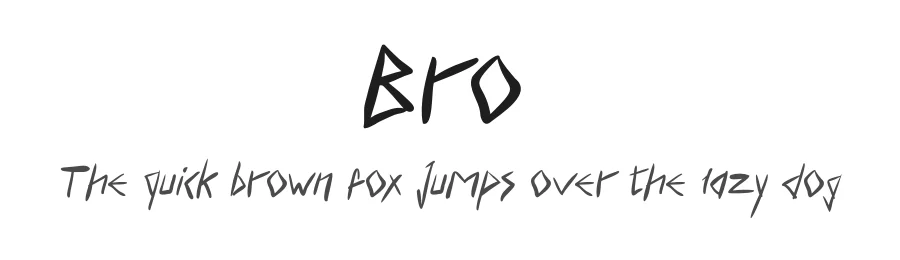 Bro by Pavel Gridasov — Script Handwritten Font