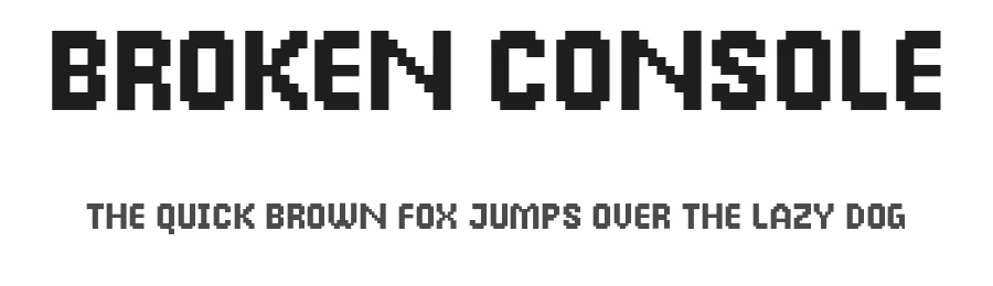 Broken Console by Ahmad Ramzi Fahruddin — Display Font