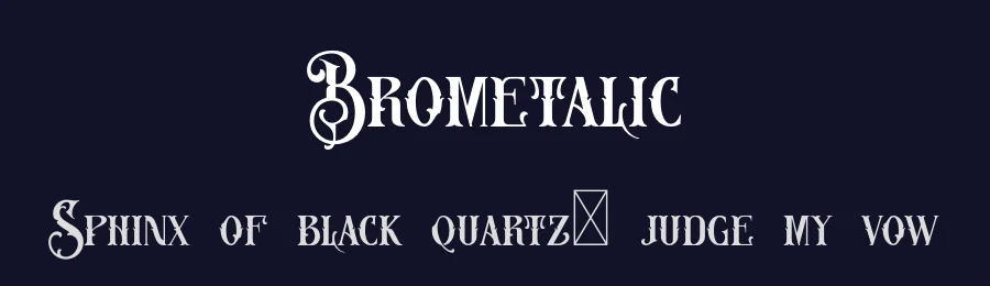 Brometalic by Ahmad Muslimin — Display Font — thumbnail 2