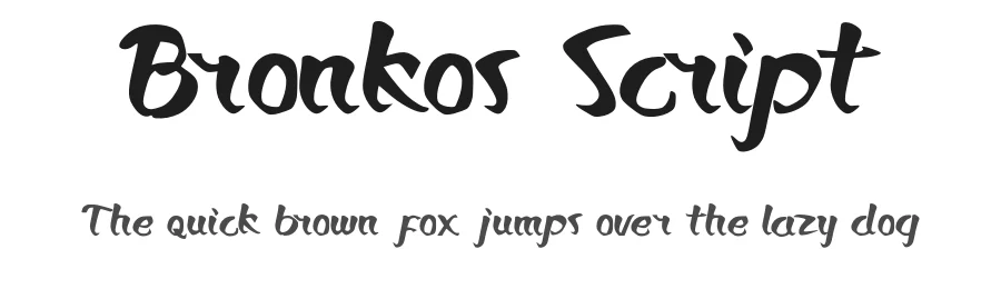 Bronkos Script — Script Handwritten Font