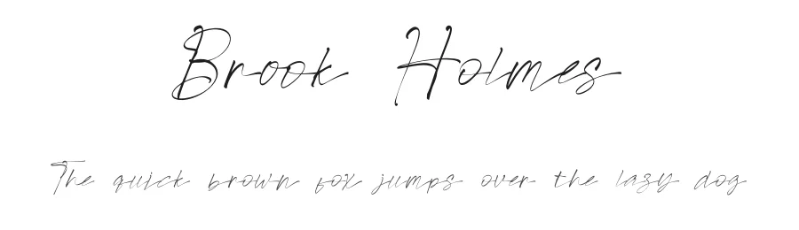 Brook Holmes by Rvandtype — Script Handwritten Font