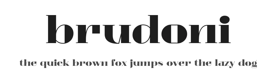 Brudoni by Justin Penner — Serif Font