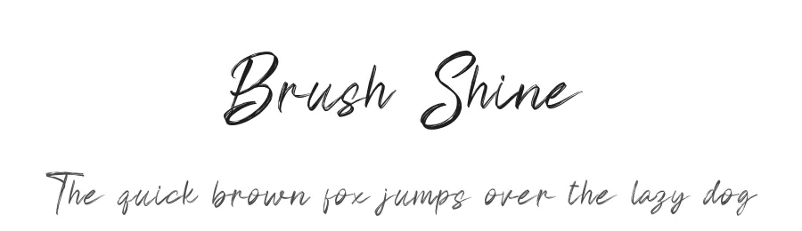 Brush Shine by Rvandtype — Script Handwritten Font