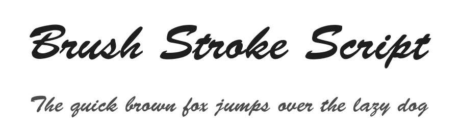 Brush Stroke Script — Script Handwritten Font