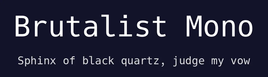 Brutalist Mono by Brutalist fonts team — Sans Serif Font — thumbnail 2