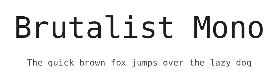 Brutalist Mono by Brutalist fonts team — Sans Serif Font