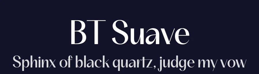 BT Suave — Sans Serif Font — thumbnail 2