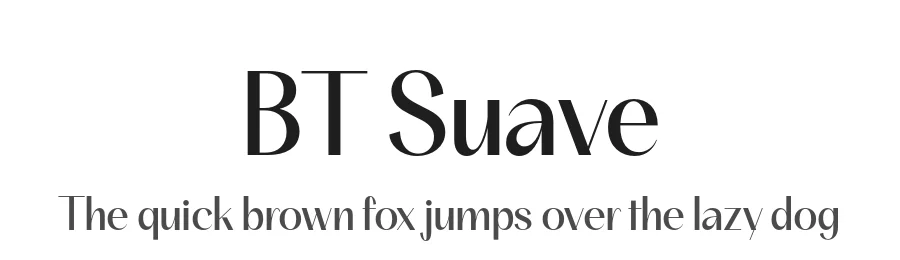 BT Suave — Sans Serif Font