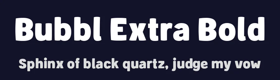 Bubbl Extra Bold by rotenaple — Sans Serif Font — thumbnail 2