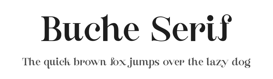 Buche Serif by Nicho Christian — Serif Font
