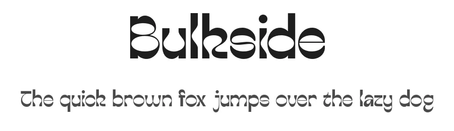 Bulkside by Ragamkata Studio — Display Font