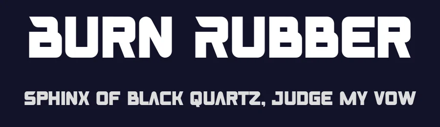 Burn Rubber by PINISIART TEAM — Display Font — thumbnail 2