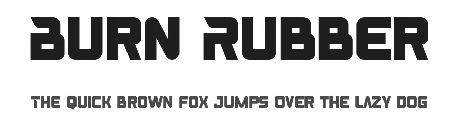 Burn Rubber by PINISIART TEAM — Display Font