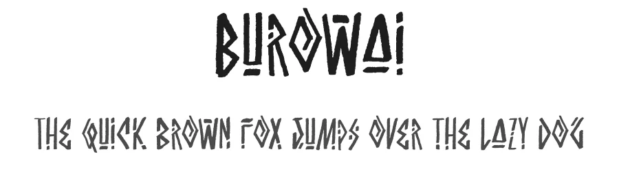 Burowai by Ahmad Ramzi Fahruddin — Display Font