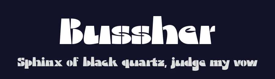 Bussher by I MADE DWI PUTRA YOGA — Display Font — thumbnail 2