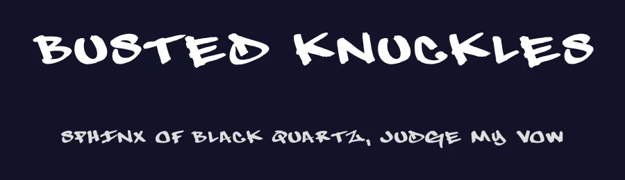 Busted Knuckles by Chrsi Stain — Script Handwritten Font — thumbnail 2