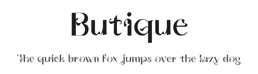 Butique by Yuni Nur Ikhwanto — Display Font