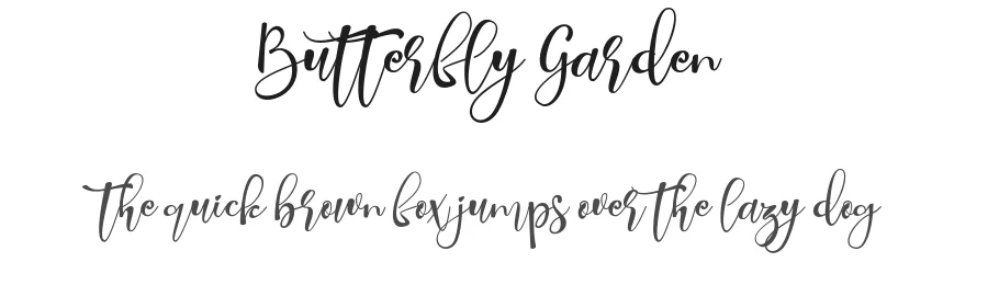 Butterfly Garden by Khaidir — Script Handwritten Font
