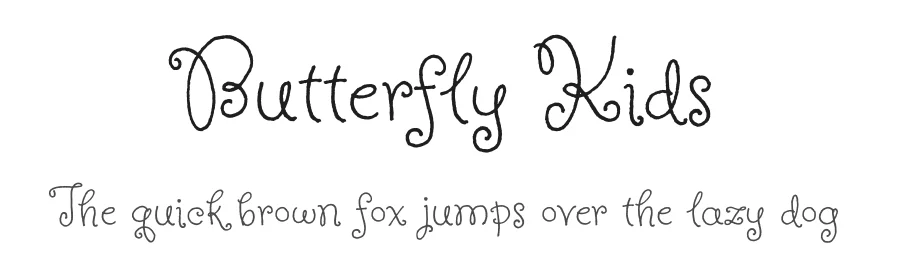 Butterfly Kids β Script Handwritten Font