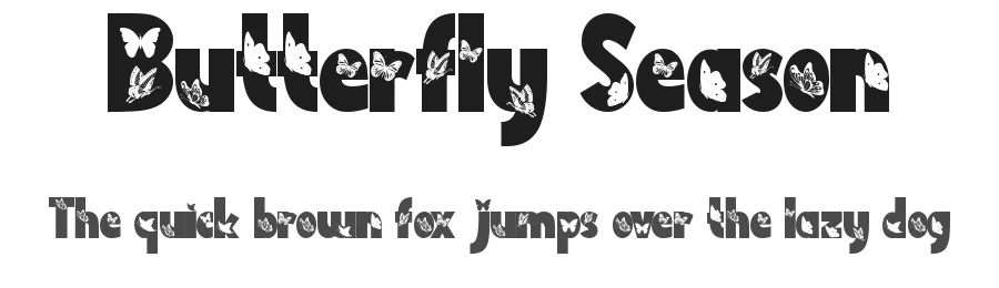 Butterfly Season by Yoga Letter 2025  (Isroni Yoga Prasetya) — Display Font