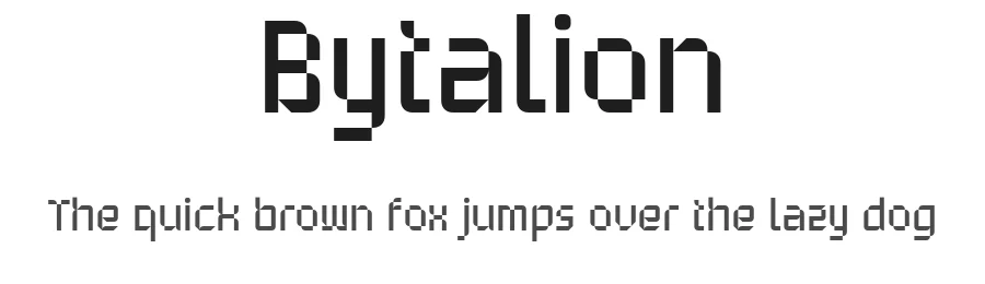 Bytalion by Ahmad Ramzi Fahruddin — Display Font
