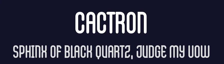 Cactron — Sans Serif Font — thumbnail 2