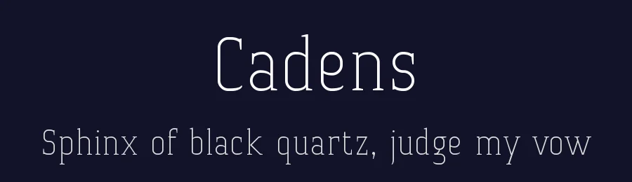 Cadens by Alexander Sperl — Serif Font — thumbnail 2