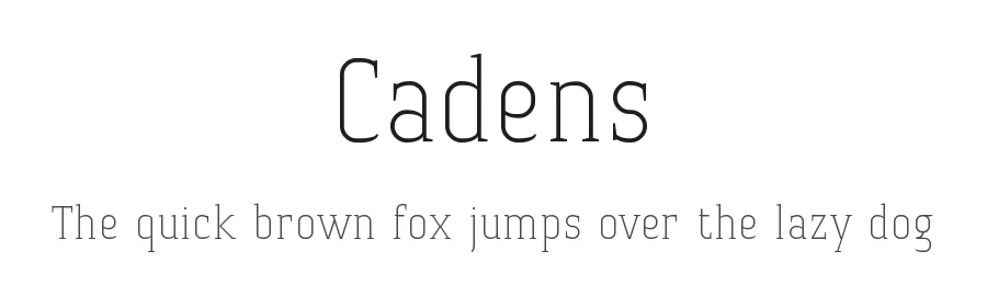 Cadens by Alexander Sperl — Serif Font