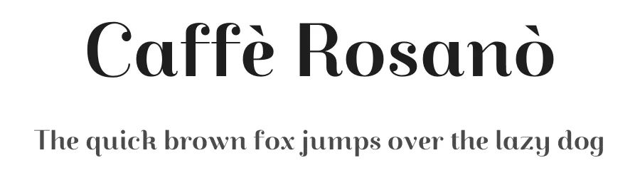 CaffΓ¨ RosanΓ² β Sans Serif Font