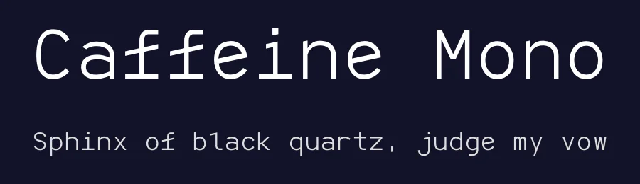 Caffeine Mono by David Gjertsen — Sans Serif Font — thumbnail 2