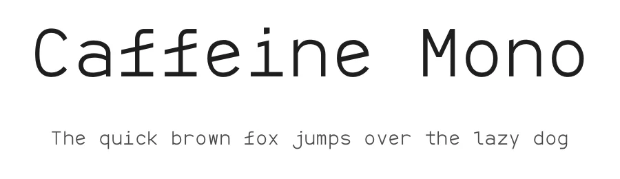 Caffeine Mono by David Gjertsen β Sans Serif Font