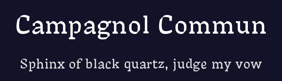 Campagnol Commun by Velvetyne Type Foundry — Serif Font — thumbnail 2